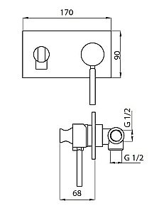 Гигиенический душ со смесителем Cezares APHRODITE-DIF-01-Bi хром/ручка белая купить в интернет-магазине сантехники Sanbest