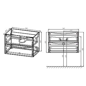 Тумба с раковиной Vincea Mia 750 R.Wood для ванной в интернет-магазине Sanbest