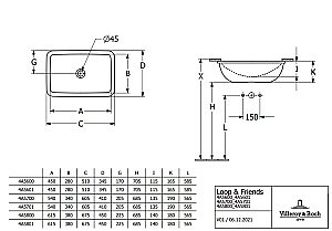 Раковина Villeroy&Boch Loop & Friends 4A580101 альпийский белый купить в интернет-магазине Sanbest