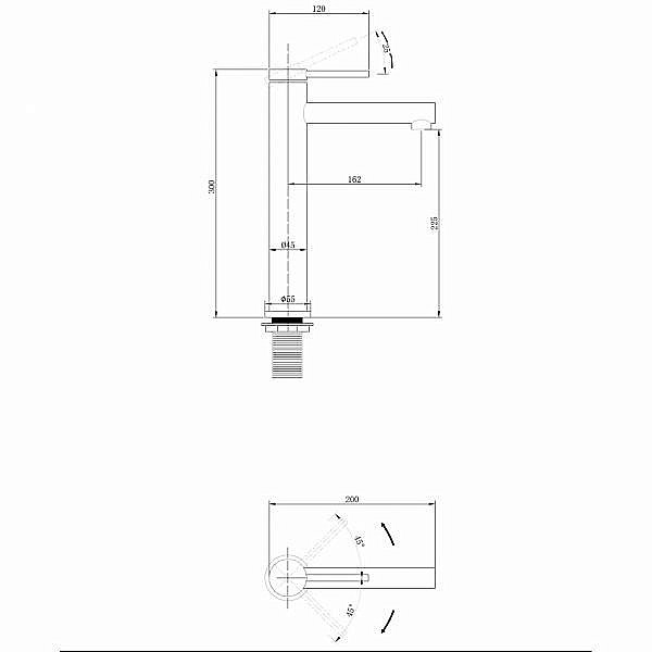 Смеситель для раковины ABBER Emotion AF8811G золото матовое купить в интернет-магазине сантехники Sanbest