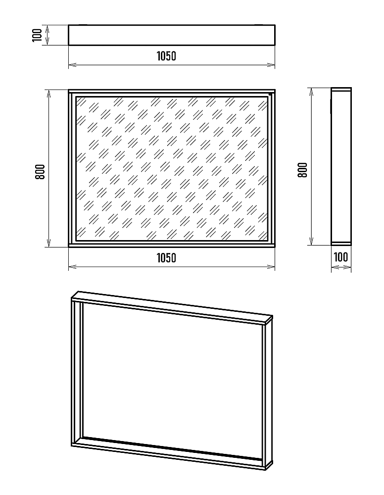 Зеркало Brevita Даллас DAL-02105-074 105x80 в ванную от интернет-магазине сантехники Sanbest