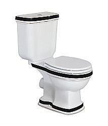 Унитаз напольный Creavit Klasik KL310-11CB00E-KR00 белый/черный, с бачком купить в интернет-магазине Sanbest