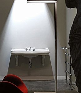 Раковина с керамическими держателями Kerasan Retro 100 105001*3+107901 белая купить в интернет-магазине Sanbest