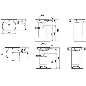 Раковина Laufen INO 8.1030.2.000.109.1 белая купить в интернет-магазине Sanbest