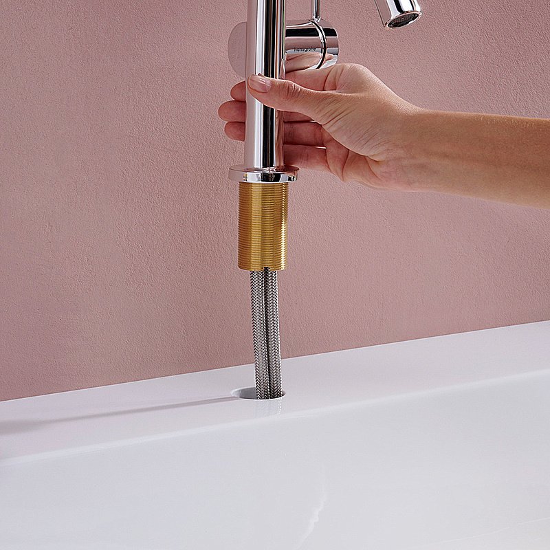 Смеситель для раковины Hansgrohe Tecturis S 73320000 хром купить в интернет-магазине сантехники Sanbest