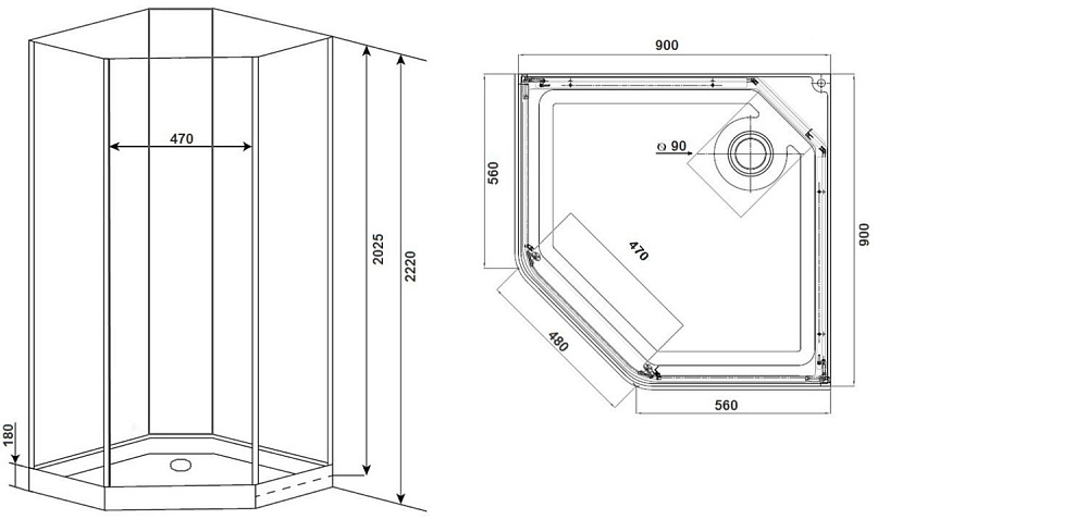 Душевая кабина Timo Premium Ilma 709 купить в интернет-магазине Sanbest