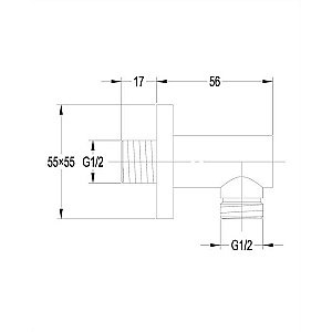 Шланговое подключение OMNIRES S008/KCR купить в интернет-магазине сантехники Sanbest