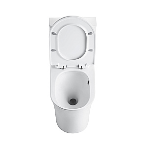 Унитаз моноблок Grossman Thin Rim GR-5607SQ белый глянцевый, с крышкой микролифт, слив-торнадо купить в интернет-магазине Sanbest