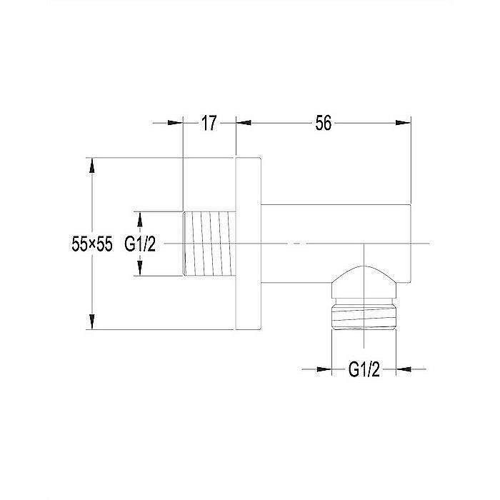 Шланговое подключение OMNIRES S008/KCR купить в интернет-магазине сантехники Sanbest
