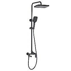 Душевая система Azario ARIZONA AZ-20BS черная матовая купить в интернет-магазине сантехники Sanbest