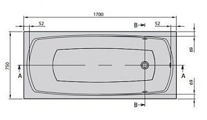 Ванна Marmo Bagno Элза MB-Э170-75 170х75 купить в интернет-магазине Sanbest