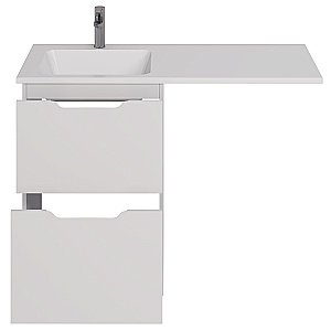 Тумба с  раковиной напольная Dreja BONA 60/120 белый глянец для ванной в интернет-магазине Sanbest