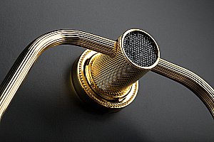 Полотенцедержатель Boheme Royal Cristal 10925-G-B золото/Preciosa купить в интернет-магазине сантехники Sanbest