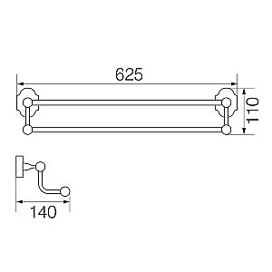 Полотенцедержатель Veragio Stanford VR.STD-7722.BR купить в интернет-магазине сантехники Sanbest