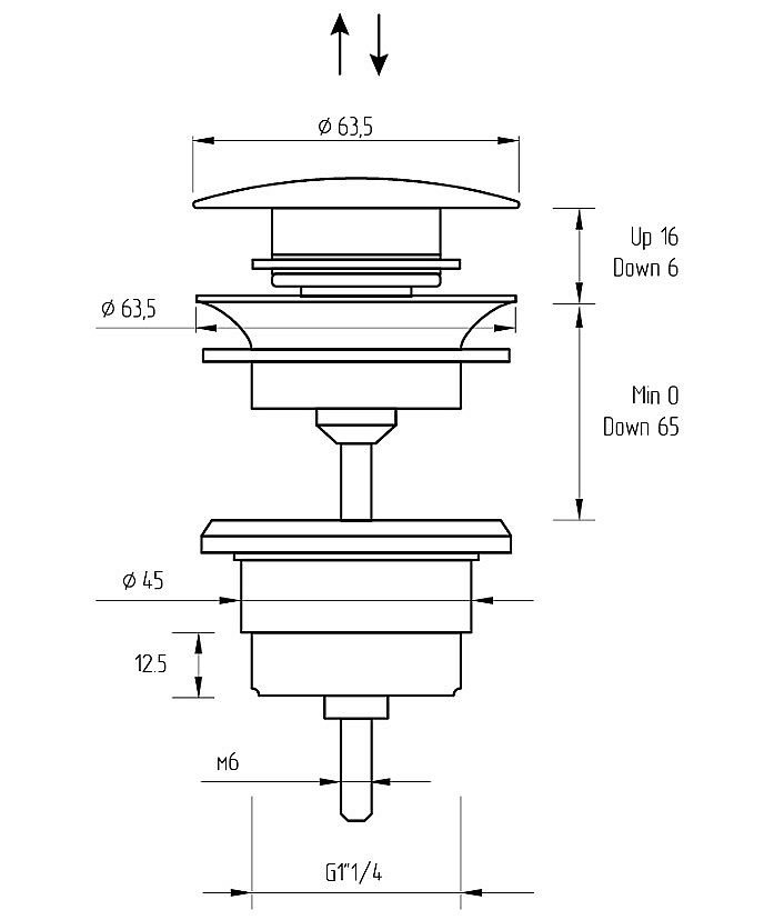 Донный клапан Migliore RICAMBI 31773 бронза купить в интернет-магазине сантехники Sanbest
