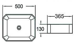 Раковина накладная SantiLine 50 SL-1013 белая купить в интернет-магазине Sanbest
