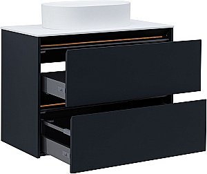 Тумба с раковиной Allen Brau Activity 90 1.34005.AM антрацит матовый/черный брашированный для ванной в интернет-магазине Sanbest