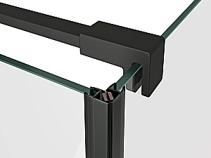 Душевой уголок Ravak Cool! COSD1+COPS 80x90 профиль черный/стекло прозрачное купить в интернет-магазине Sanbest