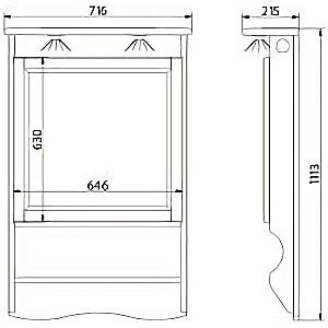 Зеркальный шкаф Migliore Bella 72 Oliva купить в интернет-магазине сантехники Sanbest