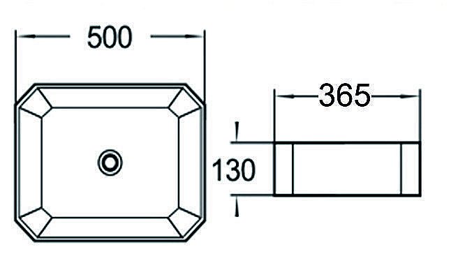 Раковина накладная SantiLine 50 SL-1013 белая купить в интернет-магазине Sanbest