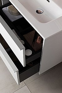 Тумба с раковиной Aquanet Вита 330474 100 белый матовый для ванной в интернет-магазине Sanbest