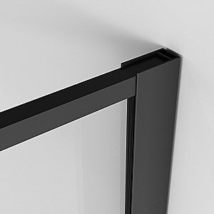 Душевое ограждение Niagara Nova NG-680-12BLACK 120 прозрачное с рисунком /профиль черный матовый купить в интернет-магазине Sanbest