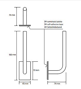 Запасной держатель для туалетной бумаги Bemeta Easy 163112230 черный купить в интернет-магазине сантехники Sanbest