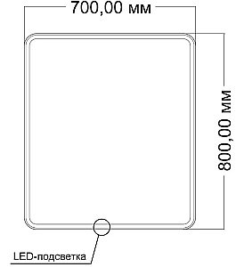 Зеркало LED Vincea VLM-3VC700 70х80 в ванную от интернет-магазине сантехники Sanbest