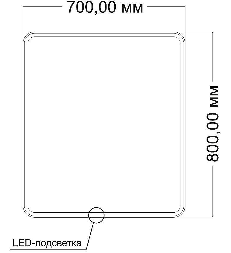 Зеркало LED Vincea VLM-3VC700 70х80 в ванную от интернет-магазине сантехники Sanbest