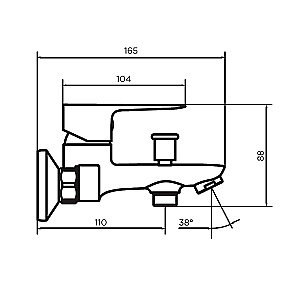 Смеситель для ванны Dorff Prime New D4011022 черный матовый купить в интернет-магазине сантехники Sanbest