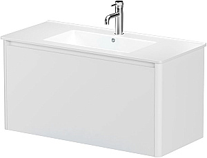 Тумба с раковиной Allen Brau Gravity 100 1.370014.WM белая матовая для ванной в интернет-магазине Sanbest