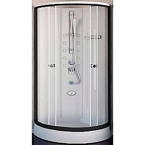 Душевая кабина Радомир Паола 3 114х114 1-05-6-0-0-0590 стекло прозрачное/профиль черный купить в интернет-магазине Sanbest