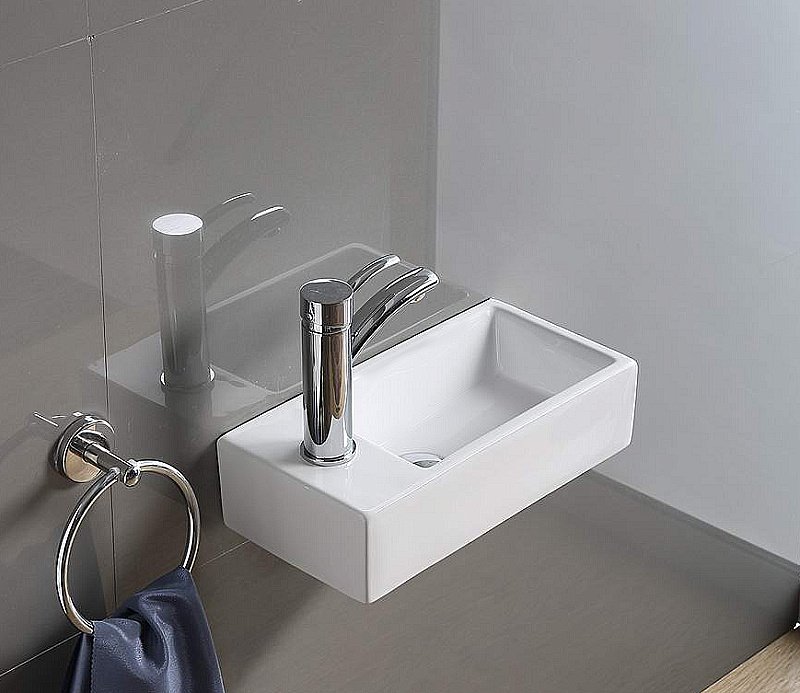 Раковина Ceramalux N 41,5 D1043 белая купить в интернет-магазине Sanbest