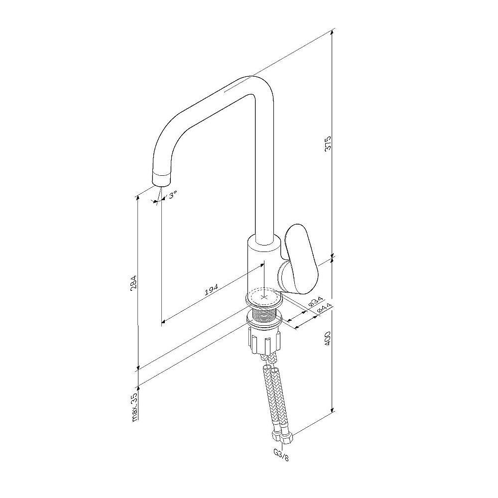 Смеситель для кухни AM.PM Like F8006011 купить в интернет-магазине сантехники Sanbest