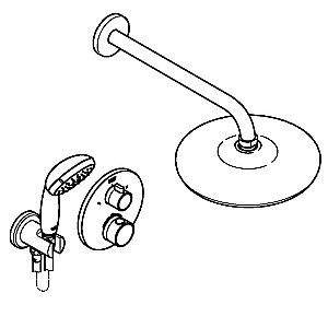 Душевая система GROHE Grohtherm 34727000 хром купить в интернет-магазине сантехники Sanbest