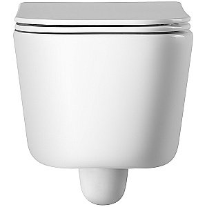 Унитаз подвесной Aquatek Лугано AQ2002-00 белый, с крышкой микролифт, безободковый купить в интернет-магазине Sanbest