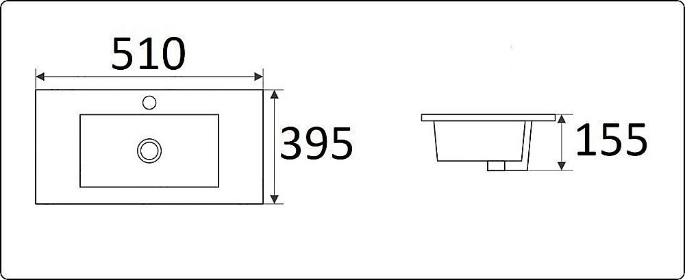 Раковина Ceramalux N 51 9393-50 белая купить в интернет-магазине Sanbest