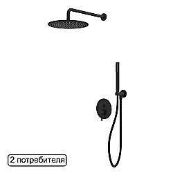 Душевая система WhiteCross Y YSET04BL черная матовая купить в интернет-магазине сантехники Sanbest