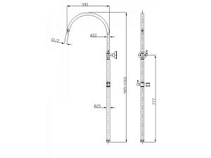 Душевая колонна Aksy Bagno Prestigio Ps701-2005-2004 бронза купить в интернет-магазине сантехники Sanbest