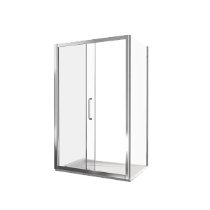 Душевой уголок Good Door Neo WTW+SP 120х80 стекло прозрачное/профиль хром купить в интернет-магазине Sanbest