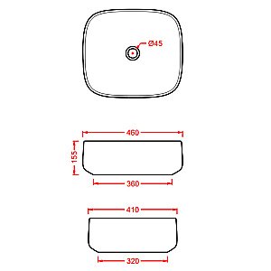 Раковина накладная Artceram Cognac 46 COL007 42 00 Petrolio купить в интернет-магазине Sanbest