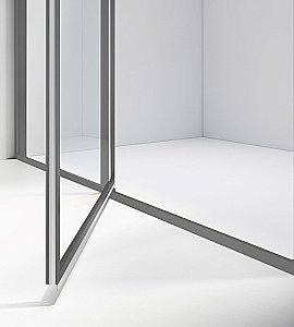 Душевой уголок Vincea Slim 8mm VSR-4SLP9012CLGM 120x90 профиль вороненая сталь/стекло прозрачное купить в интернет-магазине Sanbest