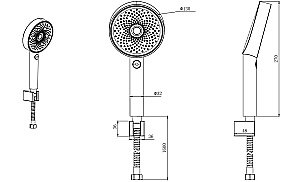 Душевой гарнитур Aquatek AQ2030CR хром купить в интернет-магазине сантехники Sanbest
