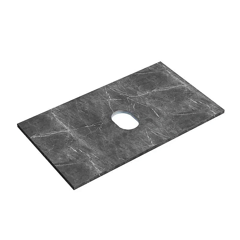 Столешница Sancos 80 TT80A1  без отверстия под смеситель, черная для ванной в интернет-магазине сантехники Sanbest