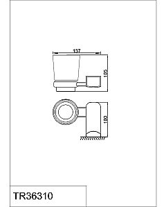 Стакан Rush Thira TR36310 купить в интернет-магазине сантехники Sanbest