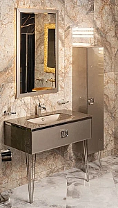 Зеркало Armadi Art Lucido Dolce Delmar 567-D 105 коричневое в ванную от интернет-магазине сантехники Sanbest