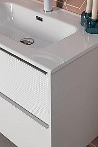 Тумба с раковиной Aquanet Вита 330474 100 белый матовый для ванной в интернет-магазине Sanbest