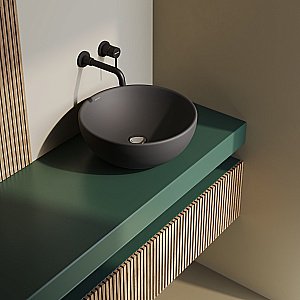 Раковина накладная BERGES Mascon 181022 45 антрацит матовый купить в интернет-магазине Sanbest