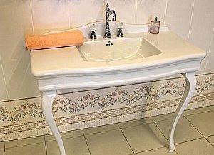 Консоль с раковиной Devon&Devon Colette 109х57 с 3 отверстиями для ванной в интернет-магазине сантехники Sanbest