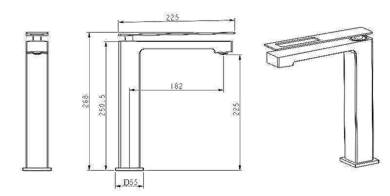 Смеситель для раковины Boheme Q 142-WR белый матовый/красный купить в интернет-магазине сантехники Sanbest